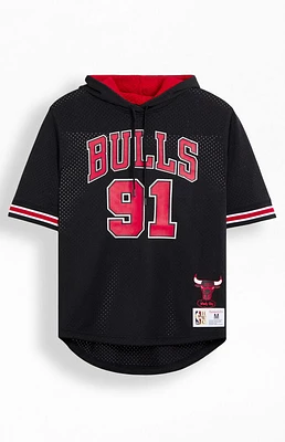 Mitchell & Ness Dennis Rodman Chicago Bulls Mesh Short Sleeve Hoodie