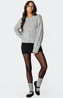 Edikted Freida Fuzzy Knit Cardigan