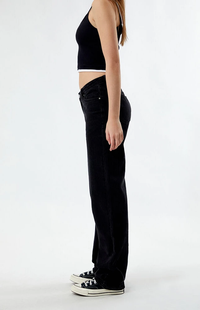 PacSun Eco Black V-Dip '90s Boyfriend Jeans