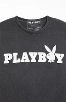 Playboy By PacSun Washed Black OG Logo T-Shirt