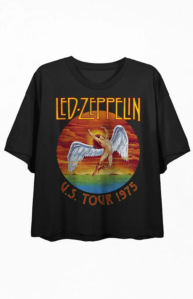 Led Zeppelin US Tour 1975 Cropped T-Shirt