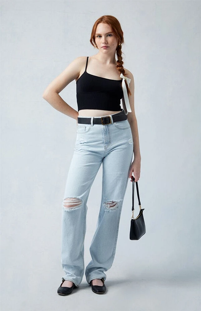 Pacsun Eco Light Indigo Ripped '90s Boyfriend Jeans