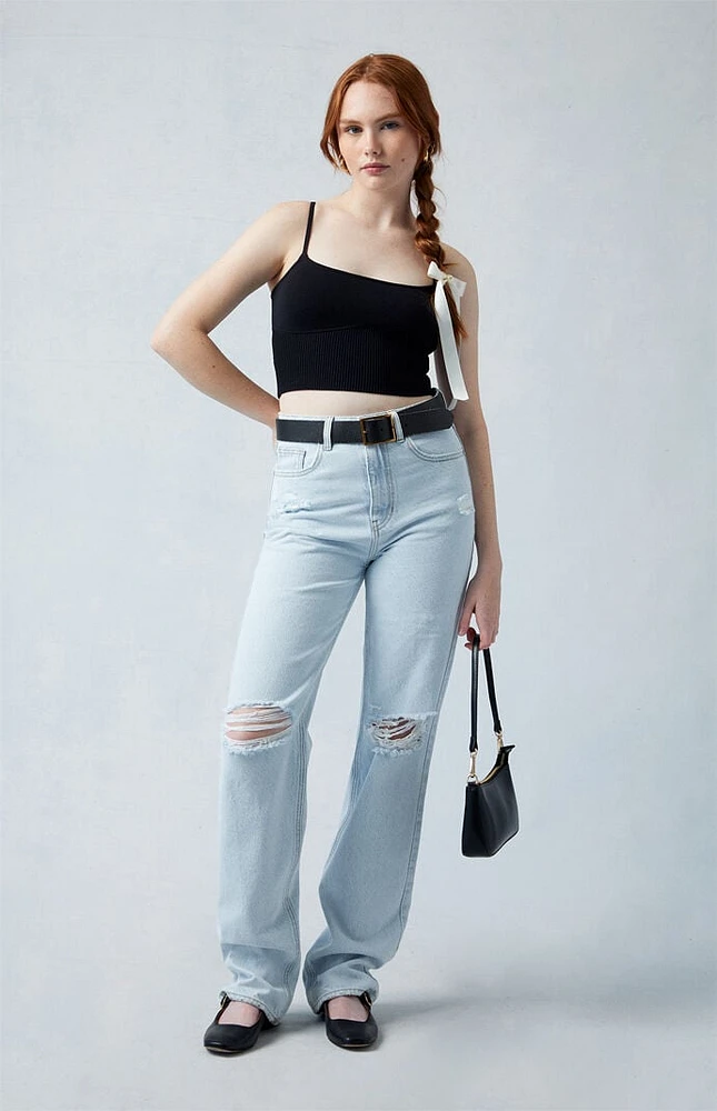 PacSun Eco Light Indigo Ripped '90s Boyfriend Jeans