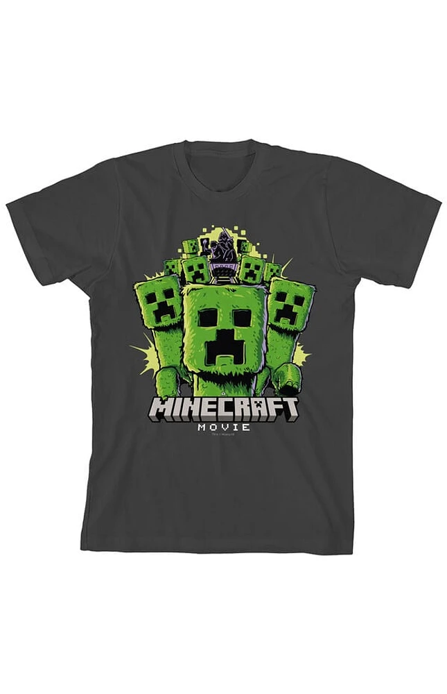 KIds Minecraft Creepers Rails T-Shirt