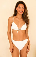 White Bella Triangle Bikini Top