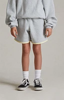 Kids Fear of God Essentials Light Heather Grey Sweat Shorts