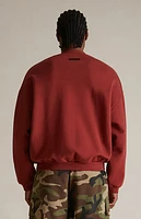 Fear of God Essentials Crimson Heavy Fleece Crew Neck Sweatshirt
