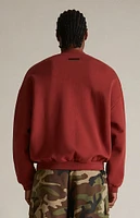 Fear of God Essentials Crimson Heavy Fleece Crew Neck Sweatshirt