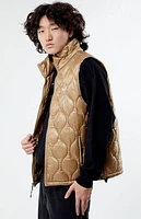 Pacsun Tan Quilted Vest