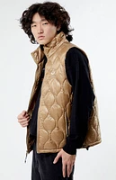 PacSun Tan Quilted Vest