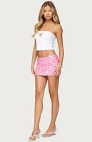 Edikted Luli Beaded Flower Tube Top