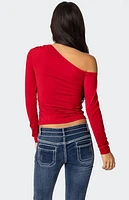 Edikted Ronnie Asymmetric Long Sleeve Top