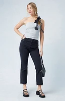 PacSun Eco Stretch Black High Waisted Cropped Bootcut Jeans