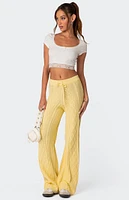 Edikted Kasey Cable Knit Pants