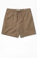 PacSun Brown Textured Volley Shorts