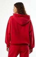 Pacsun Denim Applique Zip Up Hoodie
