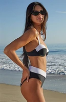 Cupshe x JoJo Colorblock Underwire Bralette Bikini Top