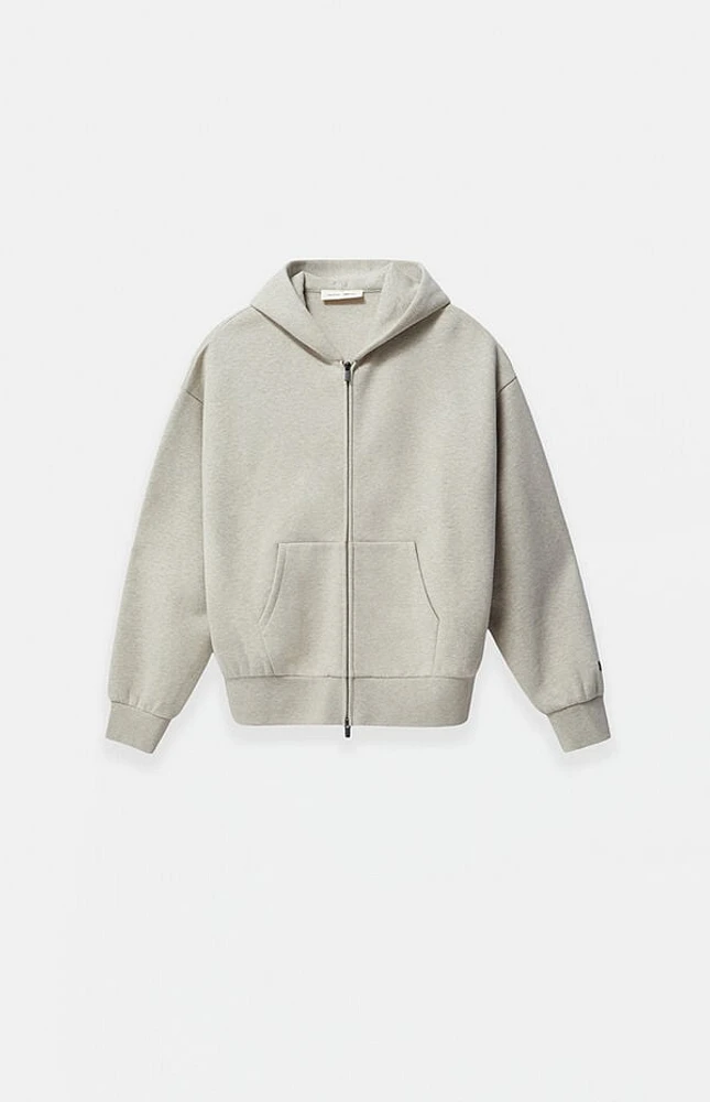 Fear of God Essentials Kids Heather Stone Full Zip Fleece Hoodie