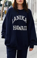 John Galt Navy Lanikai Hawaii Crew Neck Sweatshirt