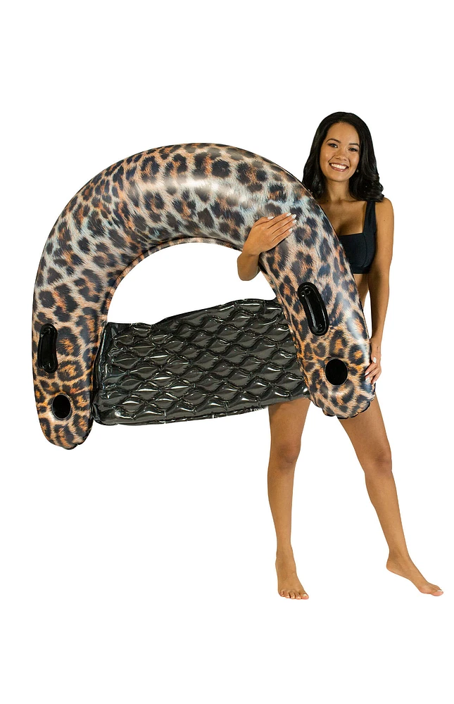 PoolCandy Leopard Print Jumbo Sun Chair