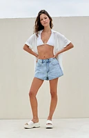 PacSun Light Indigo Denim Mom Shorts