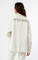 True Religion x Playboy Embroidered Oversized Trucker Jacket