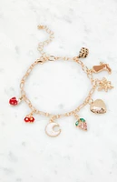 LA Hearts Strawberry Charm Bracelet