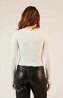 PS / LA 8 Ball Lace Long Sleeve Top