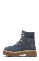 Timberland Women's Dark Blue Nubuck Stone Street 6inch Lace-Up Waterproof Boots