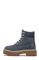 Timberland Women's Dark Blue Nubuck Stone Street 6inch Lace-Up Waterproof Boots