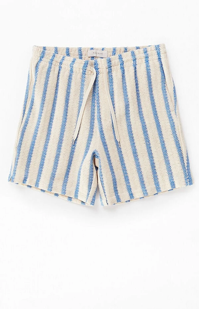 Pacsun Blue Striped Crochet Volley Shorts