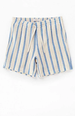 Pacsun Blue Striped Crochet Volley Shorts