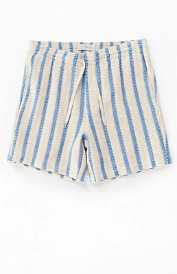 PacSun Blue Striped Crochet Volley Shorts