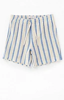 PacSun Blue Striped Crochet Volley Shorts