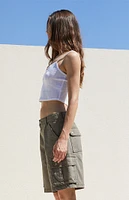 PacSun Olive Baggy Cargo Jorts