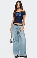 Edikted Ripley Distressed Low Rise Jeans