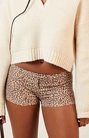 LA Hearts Leopard Mini Shorts