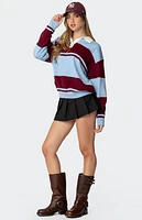 Edikted Kian Striped Polo Sweater