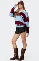 Edikted Kian Striped Polo Sweater