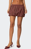 Edikted Marlene Plaid Bubble Mini Skirt