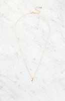 LA Hearts Y Initial 14K Gold Plated Necklace