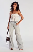 Pacsun Casey Low Rise Baggy Jeans Light Tinted