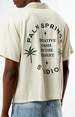 Pacsun Palm Springs Embroidered Woven Camp Shirt
