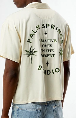 PacSun Palm Springs Embroidered Woven Camp Shirt