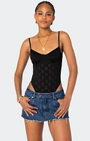 Edikted Raven Cupped Eyelet Bodysuit