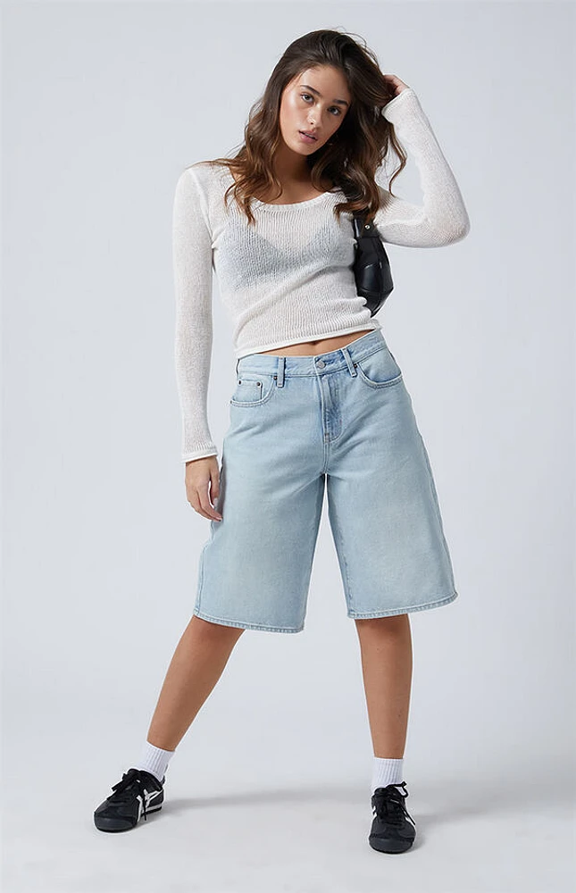 Pacsun Light Indigo Extreme Jorts