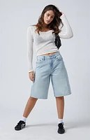 Pacsun Light Indigo Extreme Jorts