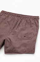 PacSun Bailey Brown Pinstripe 5" Swim Trunks