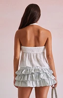 Beverly and Beck Gingham Ruffle Micro Mini Skort