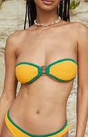 Pacsun Orange Marigold Crochet Bandeau Bikini Top